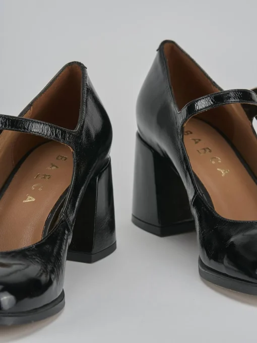 Décolleté e slingback tacco 6cm vernice nero