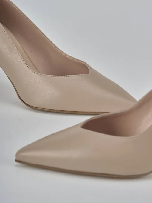 Décolleté e slingback tacco 7cm pelle rosa