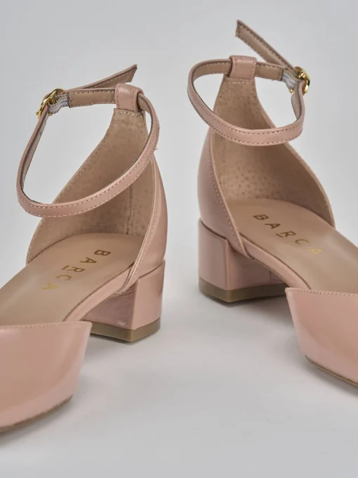 Décolleté e slingback tacco 3cm vernice rosa