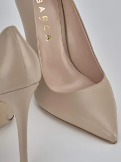 Décolleté e slingback tacco 10cm pelle rosa