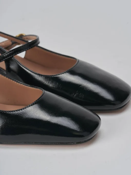 Décolleté e slingback tacco 5cm vernice nero
