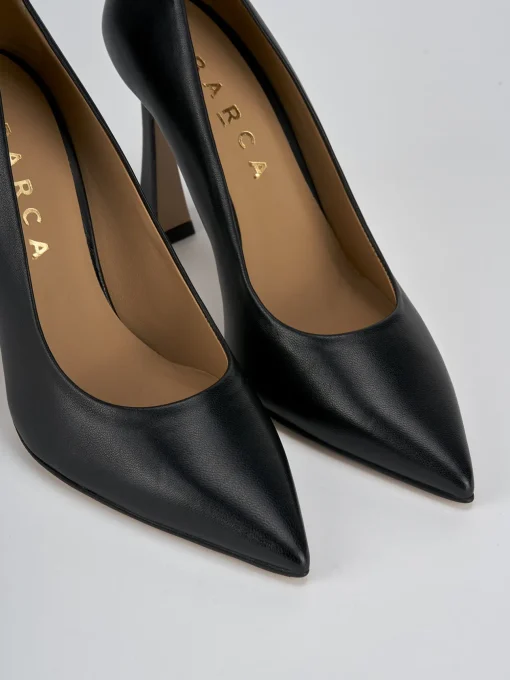 Décolleté e slingback tacco 9cm pelle nero