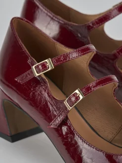 Décolleté e slingback tacco 5cm vernice bordo'