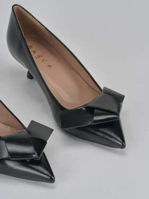 Décolleté e slingback tacco 5cm pelle nero