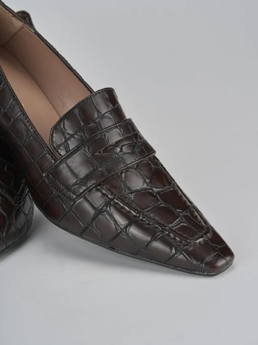 Décolleté e slingback tacco 5cm cocco testa