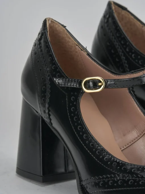 Décolleté e slingback tacco 8cm pelle nero