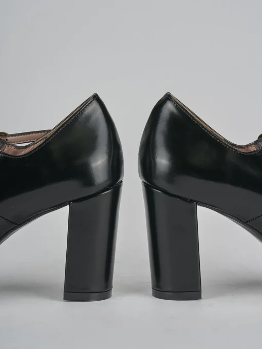 Décolleté e slingback tacco 8cm pelle nero