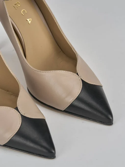 Décolleté e slingback tacco 11cm pelle nero