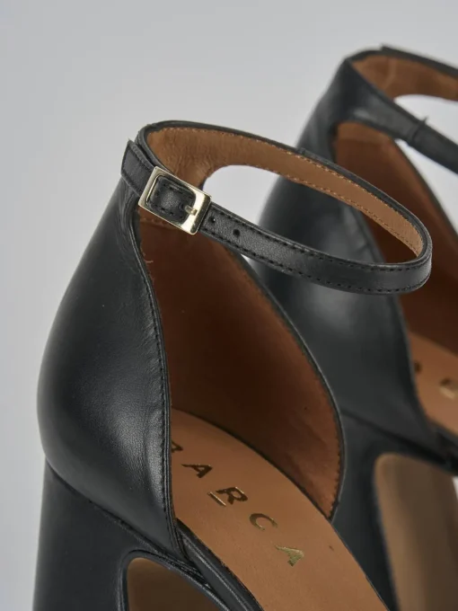 Décolleté e slingback tacco 9cm pelle nero