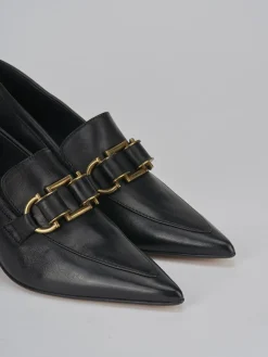 Décolleté e slingback tacco 5cm pelle nero