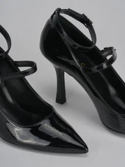 Décolleté e slingback tacco 9cm vernice nero
