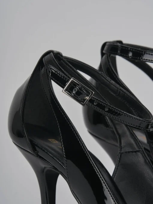 Décolleté e slingback tacco 9cm vernice nero