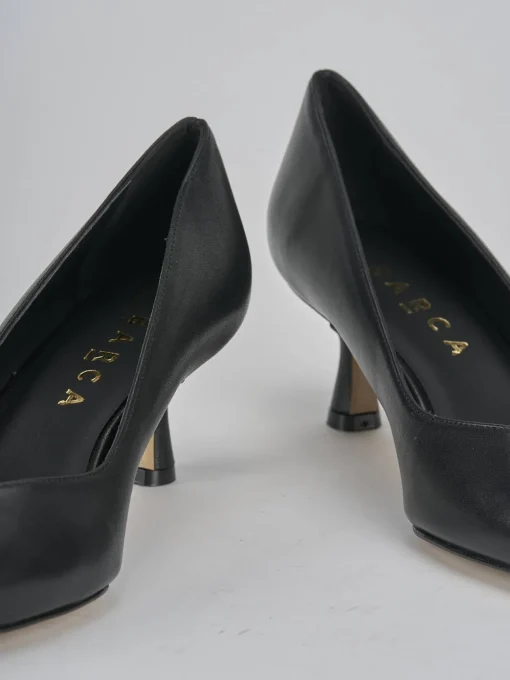 Décolleté e slingback tacco 5cm pelle nero