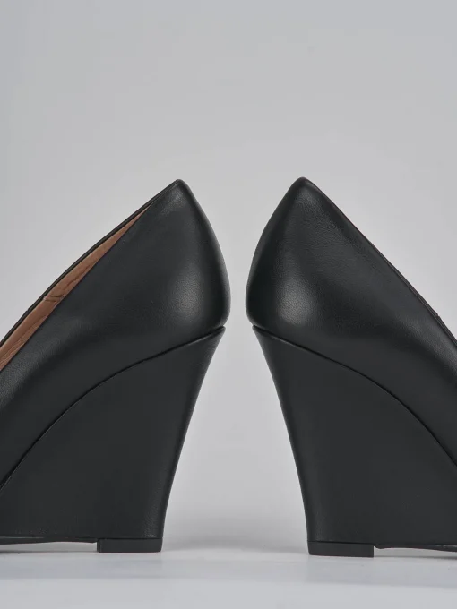 Décolleté e slingback tacco 9cm pelle nero