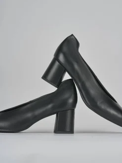 Décolleté e slingback tacco 5cm pelle nero