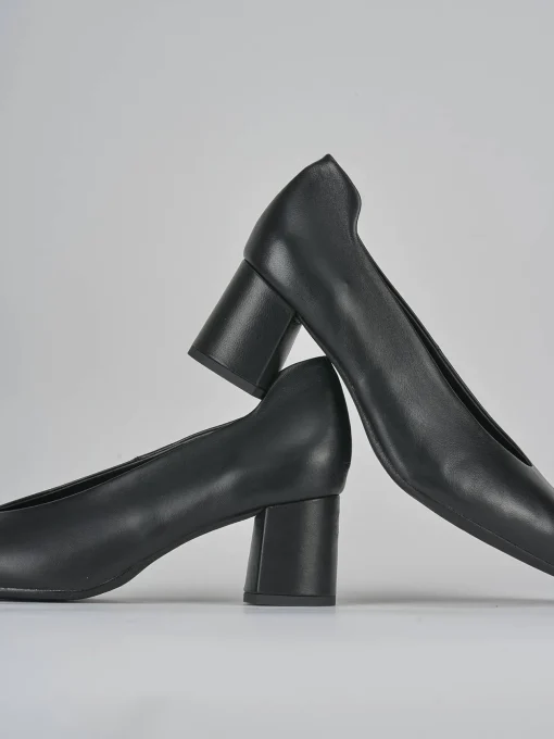 Décolleté e slingback tacco 5cm pelle nero
