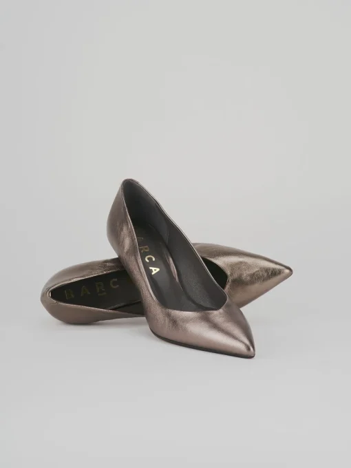 Décolleté e slingback tacco 7cm pelle beige