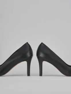Décolleté e slingback tacco 7cm pelle nero