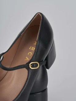 Décolleté e slingback tacco 5cm pelle nero