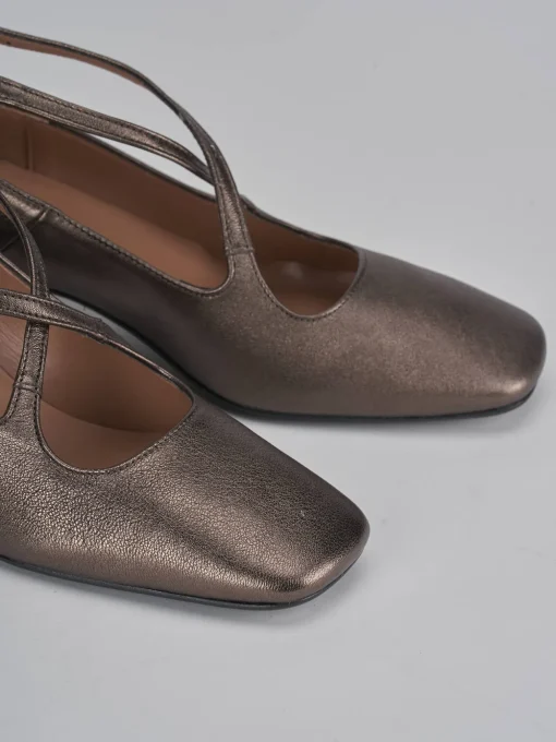 Décolleté e slingback tacco 5cm pelle testa