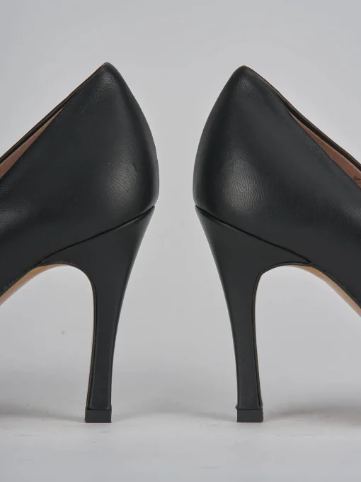 Décolleté e slingback tacco 9cm pelle nero