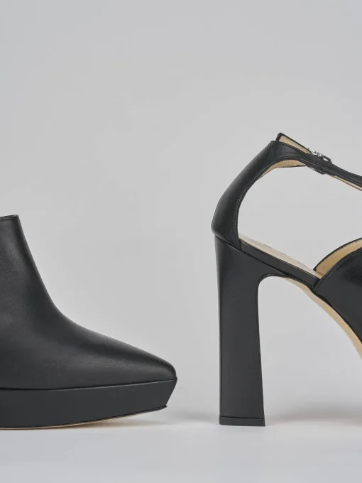 Décolleté e slingback tacco 11cm pelle nero