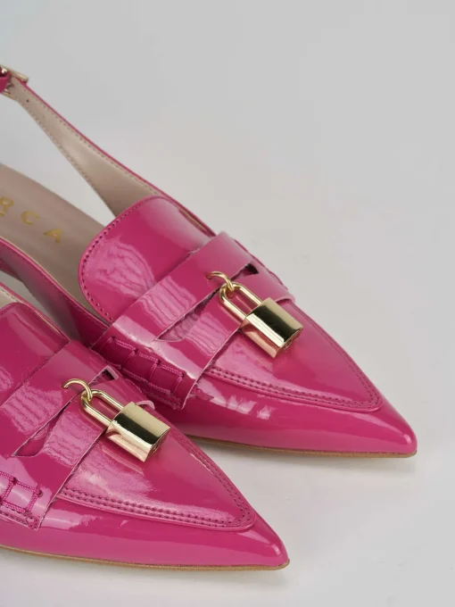 Décolleté e slingback tacco 3cm vernice rosa