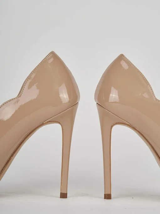 Décolleté e slingback tacco 10cm vernice rosa