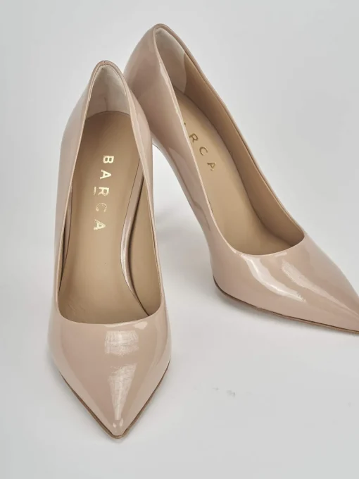 Décolleté e slingback tacco 11cm vernice rosa