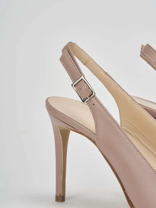 Décolleté e slingback tacco 8cm pelle rosa