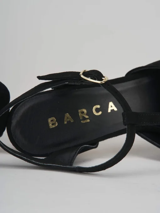 Décolleté e slingback tacco 11cm camoscio nero