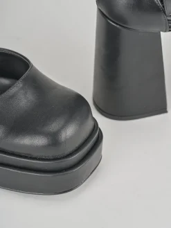 Décolleté e slingback tacco 11cm pelle nero