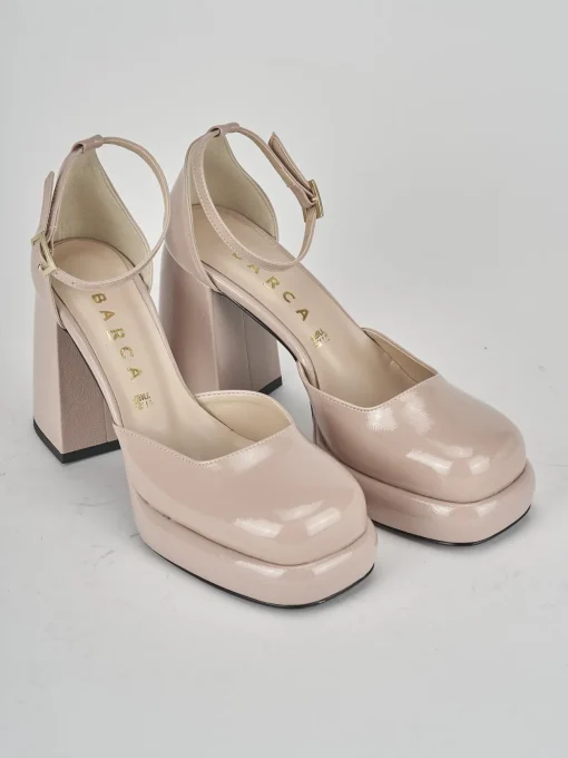Décolleté e slingback tacco 11cm vernice rosa
