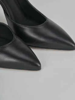Décolleté e slingback tacco 9cm pelle nero
