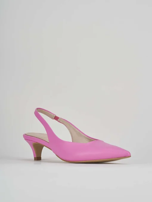 Décolleté e slingback tacco 3cm pelle rosa