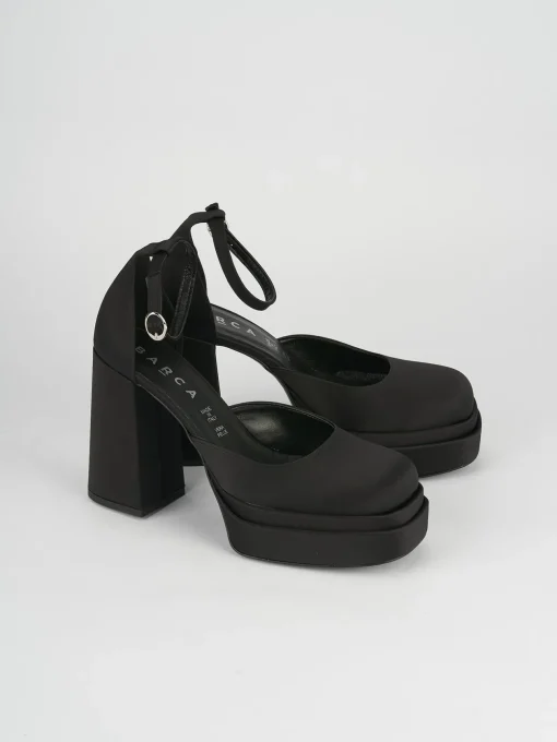 Décolleté e slingback tacco 11cm raso nero