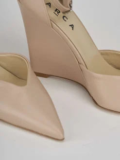 Décolleté e slingback tacco 11cm pelle rosa