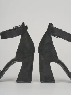 Décolleté e slingback tacco 9cm camoscio nero