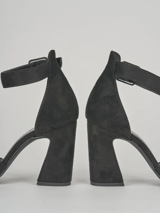 Décolleté e slingback tacco 9cm camoscio nero