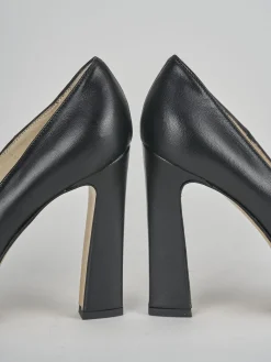 Décolleté e slingback tacco 11cm pelle nero