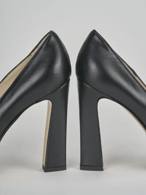 Décolleté e slingback tacco 11cm pelle nero
