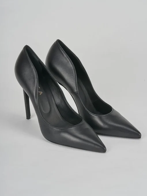 Décolleté e slingback tacco 10cm pelle nero