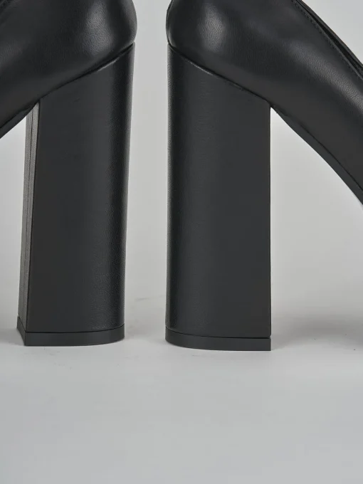 Décolleté e slingback tacco 12cm pelle nero