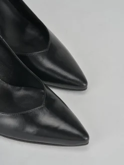Décolleté e slingback tacco 10cm pelle nero