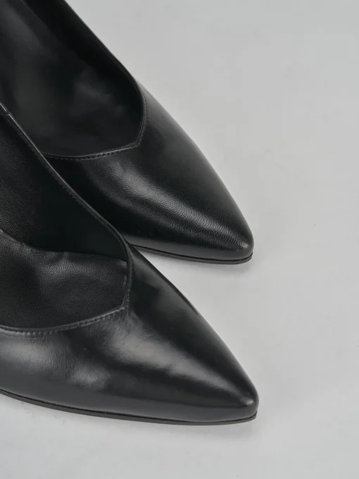 Décolleté e slingback tacco 10cm pelle nero