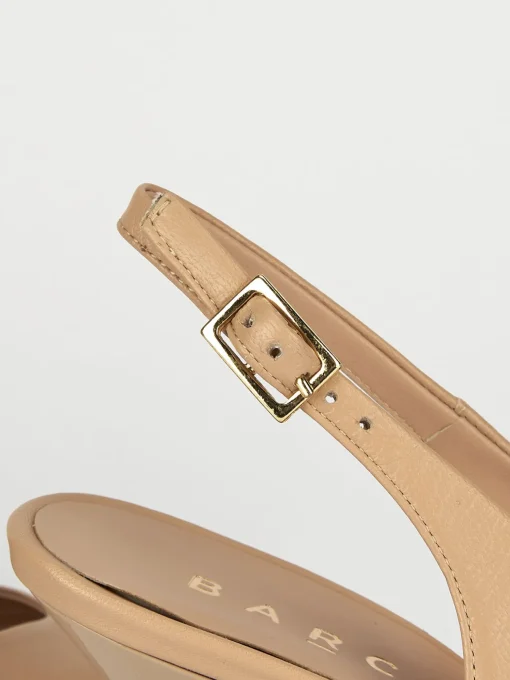 Décolleté e slingback tacco 7cm pelle rosa