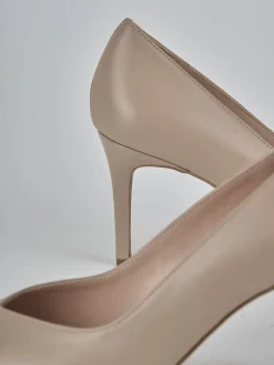 Décolleté e slingback tacco 7cm pelle rosa