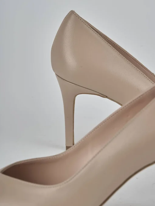Décolleté e slingback tacco 7cm pelle rosa