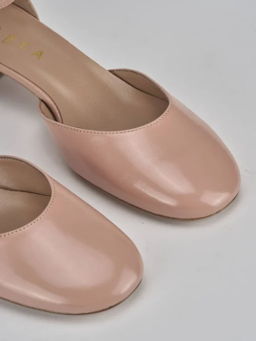 Décolleté e slingback tacco 3cm vernice rosa