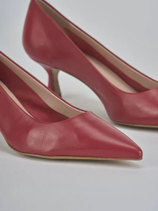 Décolleté e slingback tacco 5cm pelle rosso